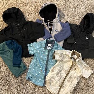 Bundle of Under Armour and Nordstrom hoodies and shirts size 6.